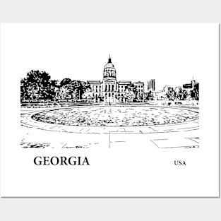 Georgia State USA Posters and Art